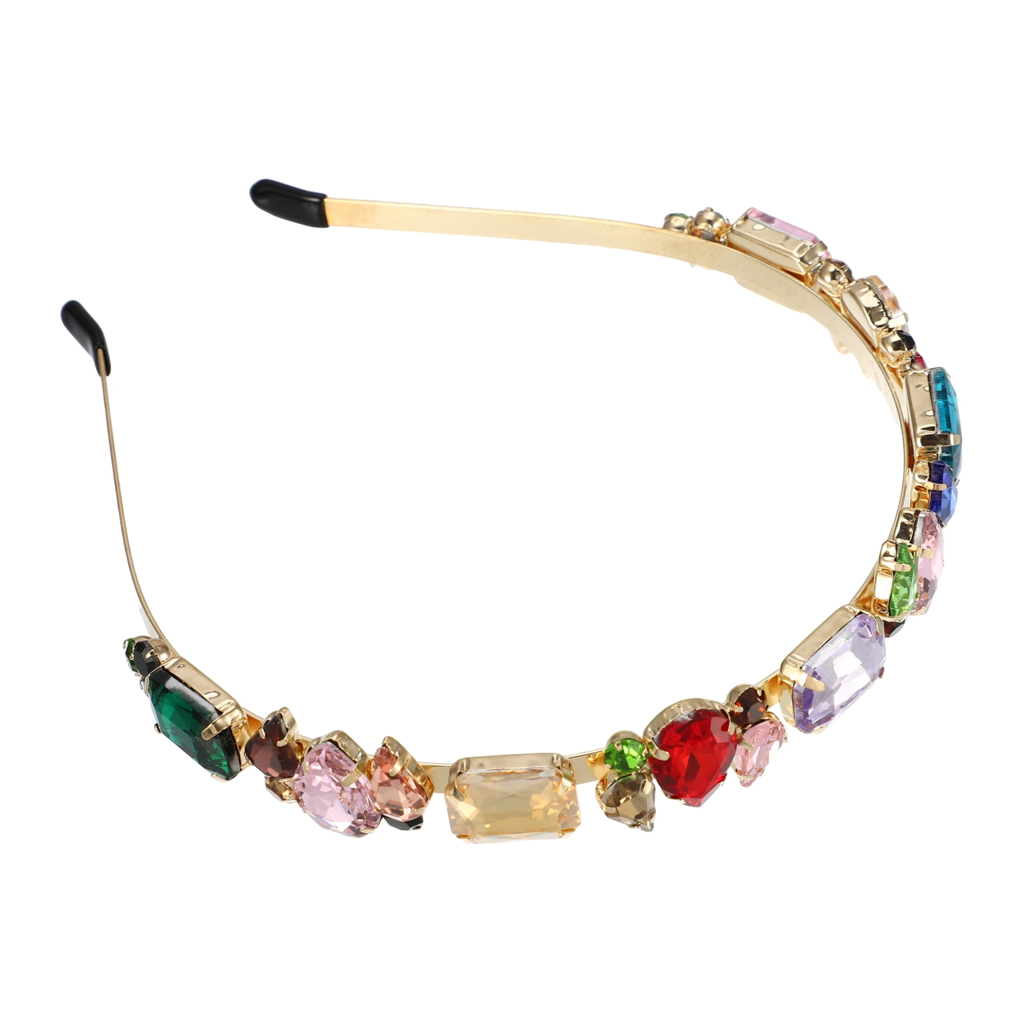 Unique Bargains Fashion Vintage Thin Rhinestone Multicolor