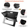 thumbnail image 5 of Foldable Charcoal BBQ Grill,Portable Outdoor Metal Iron Collapsible Tabletop Grill Tool, 5 of 7