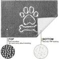 thumbnail image 4 of Softlife Chenille Dog Doormats Indoor Entrance,Pet Indoor Door Mats Washable for Mud Entry Indoor Doormat With Dog Paws Prints,30"x48",Gray, 4 of 7
