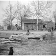 thumbnail image 2 of Illinois Rebuilding 1937. Na Man Rebuilding His Home After It Was Destroyed In A Flood In Shawneetown Illinois., 2 of 4