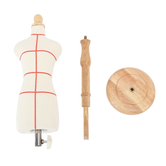 BOKYAN Adjustable Beech‑Wood Female Dress Form with Stand – Durable Sewing & Pattern‑Making Mannequin