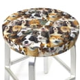 thumbnail image 3 of Disketp Cute Dog Funda Redonda para Taburete, Funda de Cojín para Silla de Bar Suave y Elástica-13 inch, 3 of 7