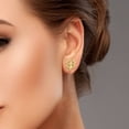 thumbnail image 2 of Yellow Gold 4 Leaf Lucky Clover Stud Earrings (14K), 2 of 3