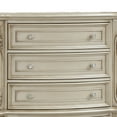 thumbnail image 2 of 5 Drawer Wooden Chest with Scroll Design and Carved Feet, Antique White, 2 of 2
