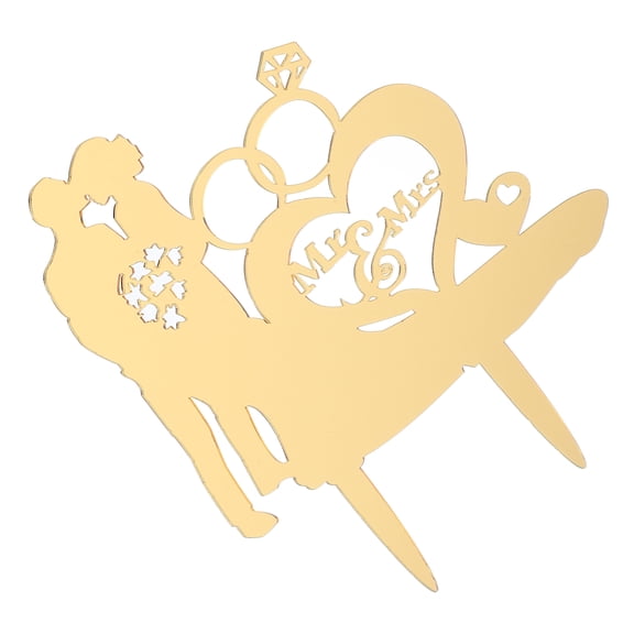 Bride Groom Cake Topper Cake Pick Wedding Engagement Bridal Shower Cake Decoration