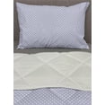 thumbnail image 3 of Party Comforter & Sham Bedding Set, Traditional Polka Dotted Pattern Classic Grid Composition Bicolor, 3 pcs Duvet Set Microfiber Filling Quilt, 5 Sizes, Lavender Blue White, by Ambesonne, 3 of 4