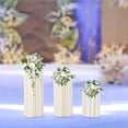 thumbnail image 2 of ToppiJoy Cardboard Vases for Centerpieces, Flower Vase Stand for Party Tables Decorations, Elegant Bulk Weddings Decoration Table Cylinder Centerpiece Stands (White A, 3Pcs), 2 of 15