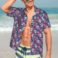 thumbnail image 5 of Lsque flower Skull leaf colorful pattern Hawaiian Shirt for Men, Unisex Summer Beach Casual Short Sleeve Button Down Shirts-Small, 5 of 9