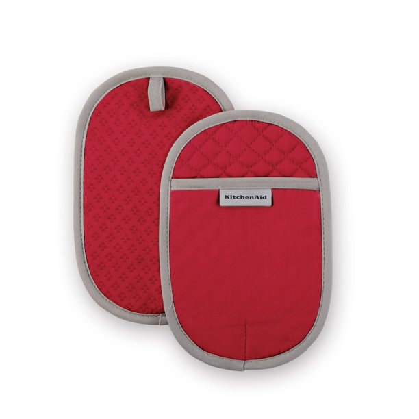 Set de 2 soportes para ollas KitchenAid Asteroid de algodón rojo fuego