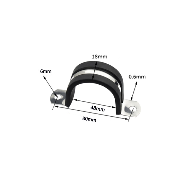 Abrazaderas de manguera, abrazadera de tubo de goma negra, abrazadera de acero inoxidable, adecuada para manguera de agua familiar, tanque de gas, tubo de automóvil (5 piezas) ZefeiWu 8390612598326
