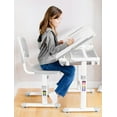 thumbnail image 4 of Gray Height Adjustable Childrens Desk and Chair Set | Kids Interactive Workstation, 4 of 9