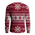 thumbnail image 5 of Dwelliawo Mens Christmas Sweaters Knit Xmas Graphic Christmas Print Sweaters Lightweight Crewneck Long Sleeve Sweater Slim Fit Fall Winter Pullover Sweaters Clearance Red XL, 5 of 6