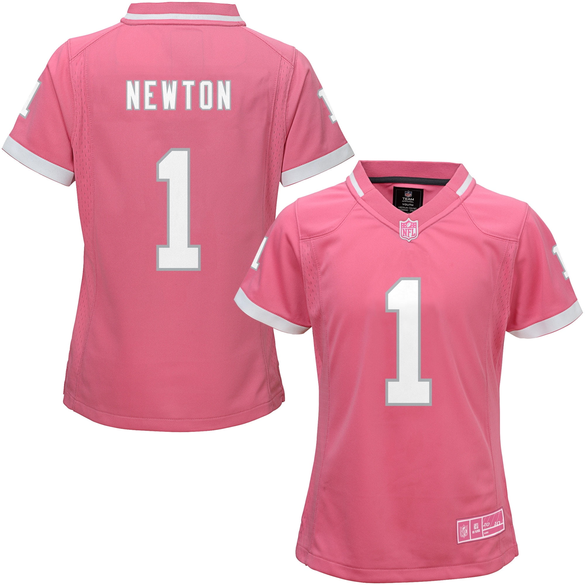 رقم صفر Cam Newton Carolina Panthers Girls Youth Bubble Gum Jersey - Pink رقم صفر رقم صفر Cam Newton Carolina Panthers Girls Youth Bubble Gum Jersey - Pink رقم صفر