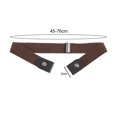 thumbnail image 3 of Zeranth Canvas Belt for Pants,Elastic Rubber Waistband with Button Visible Adjustable Slide Buckle Pants Accessories, 3 of 5