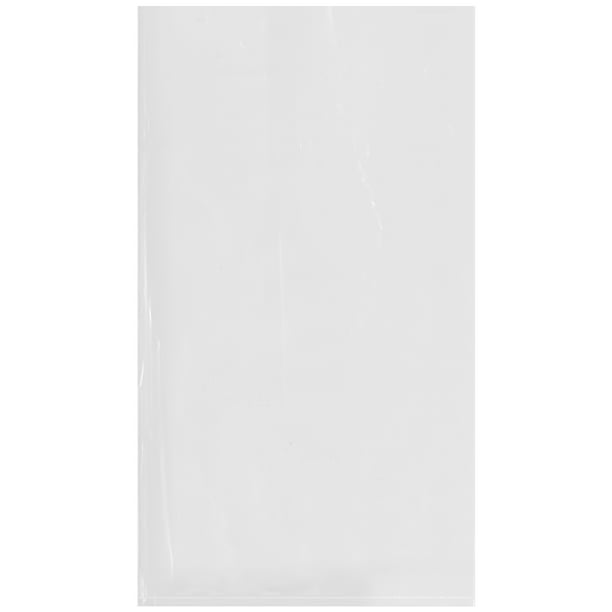 Plymor Flat Open Clear Plastic Poly Bags, 1.25 Mil, 9