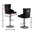 thumbnail image 5 of Tabouret de Bar Réglable Leo, Ensemble de 2 en Noir/argent, 5 of 5