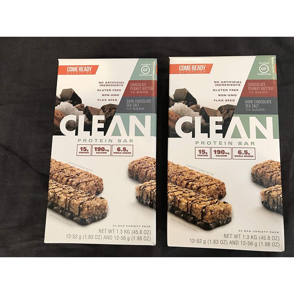 Come Ready Nutrition Clean Protein Bars (2 pack) 48 Total Bars 24