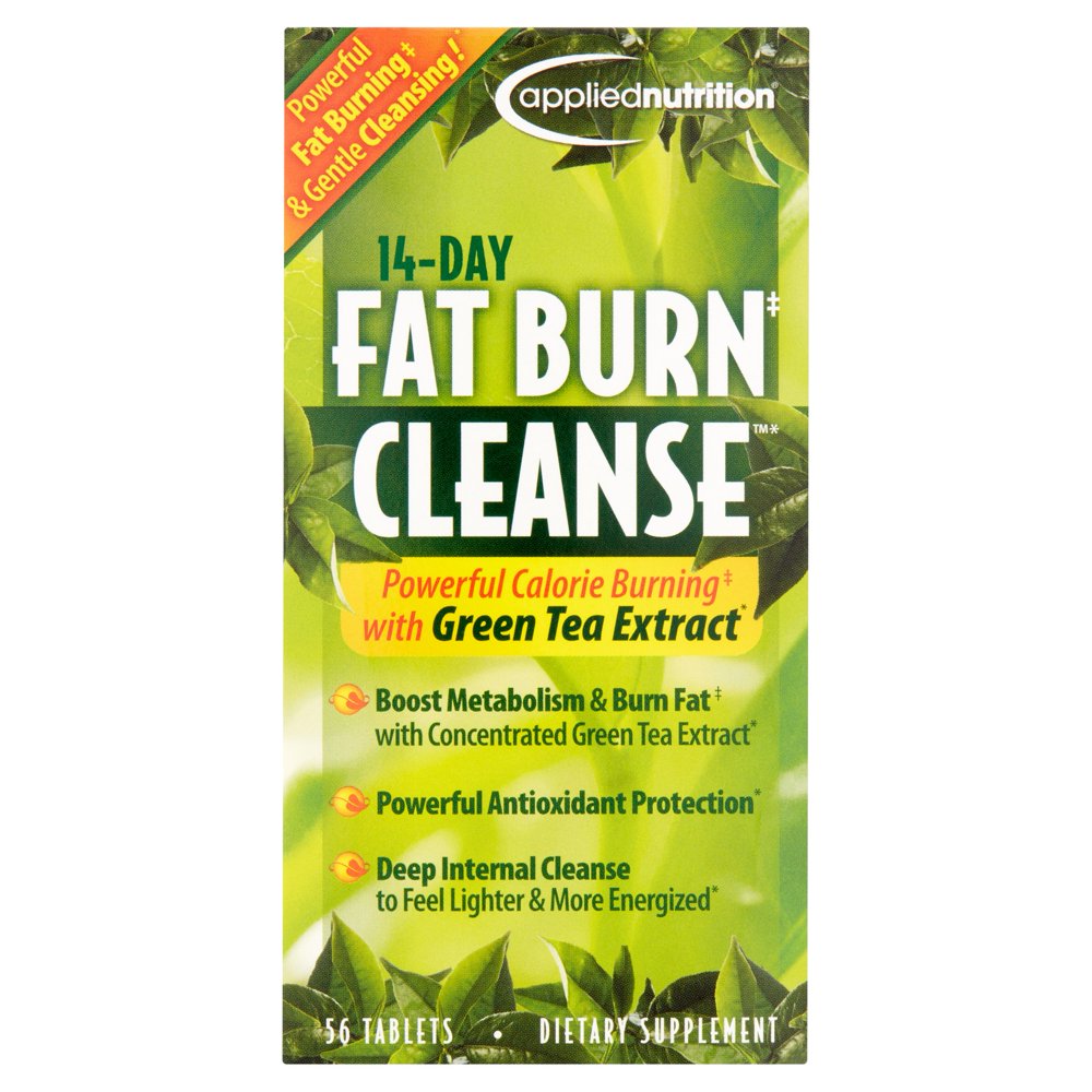 Applied Nutrition 14Day Cleanse Fat Burning Weight Loss Pills with Green Tea, Tablets, 56 Ct