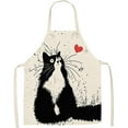 thumbnail image 1 of Cartoon Apron Kitchen Apron For Women Men Cats Fashion Aprons Funny Apron, 1 of 3