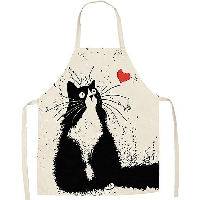 Cartoon Apron Kitchen Apron For Women Men Cats Fashion Aprons Funny Apron