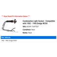 thumbnail image 2 of Combination Light Socket - Compatible with 1982 - 1985 Dodge W350 1983 1984, 2 of 2