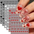 thumbnail image 1 of Adhesivos para uñas GJJBQTT con forma de corazón, 6 hojas, color blanco y negro, 1 of 7