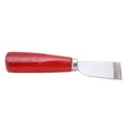 thumbnail image 1 of Cuchillo para cortar cuero, cortador de corte biselado con borde de acero inoxidable con mango de madera, 1 of 8