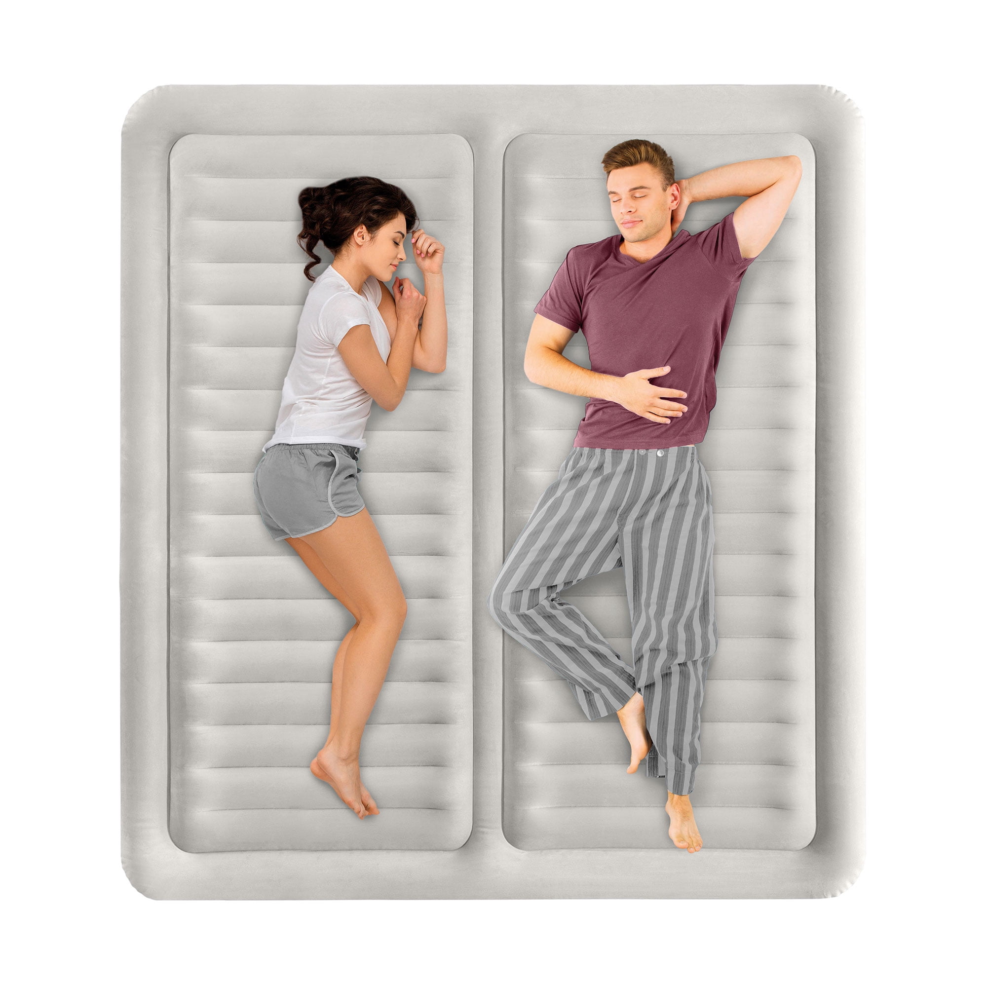 Intex 64953E Deluxe Dual Zone 22" King Air Mattress with Built In Air Pump