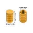 thumbnail image 4 of Unique Bargains 12 Pcs Auto Tire Valve Dust Caps Wheel Valve Covers Dustproof Aluminium Alloy Gold Tone, 4 of 6