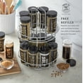 Kamenstein 16Jar Chrome Wire Revolving Filled Spice Rack, 11in