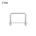 thumbnail image 3 of Unique Bargains Square U-Bolts 2 Sets 82mm Inner Width 70mm Length M8 304 Stainless Steel U Clamp Bolt, 3 of 5