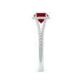 thumbnail image 3 of ANGARA Natural 1 ct Ruby Twist Rope Split Shank Ring in 14K White Gold for Women (Size-6mm) | July Birthstone, Birthday, Anniversary, Jewelry Gift for Women | Natural Ruby Ring, 3 of 9
