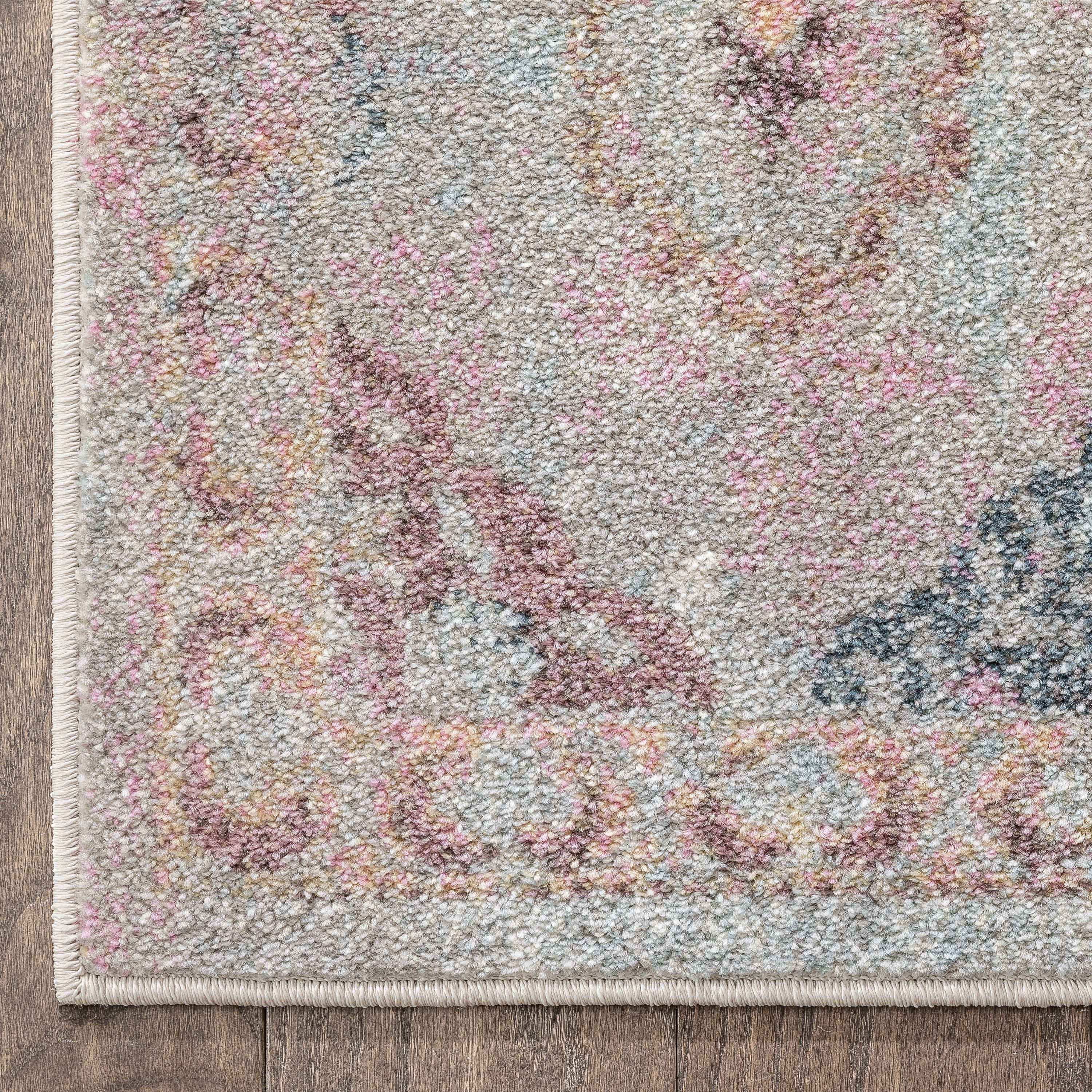 Well Woven Rodeo Elaine Vintage Bohemian Distressed Grey Ivory 2'7" x 9'10" Runner Area Rug