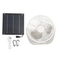 thumbnail image 1 of Ventilador solar redondo de 6 pulgadas, 10 W, portátil, alimentado por panel solar USB, para refrigeración y ventilación., 1 of 14