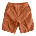 thumbnail image 6 of Jessboyy Cargo Shorts for Men Relaxed Fit Casual Shorts with Pockets Summer Outdoor Hiking Work Cargo Shorts Knee Length Work Shorts Orange,XL, 6 of 6