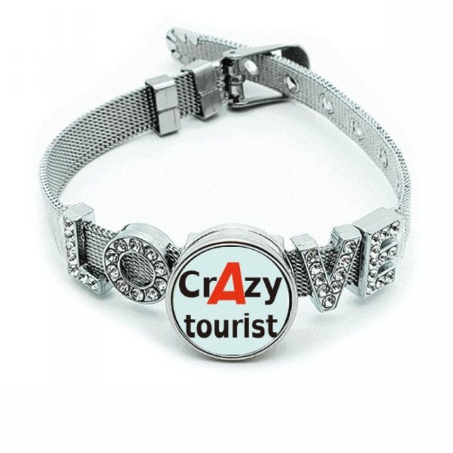 El mejor turista Pulsera pulsera pulsera de cristal amor pulsera ajustable
