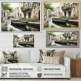 thumbnail image 4 of Designart "Passage Charcoal Canal Quiet II" Canals Floater Framed Wall Art Print, 4 of 7