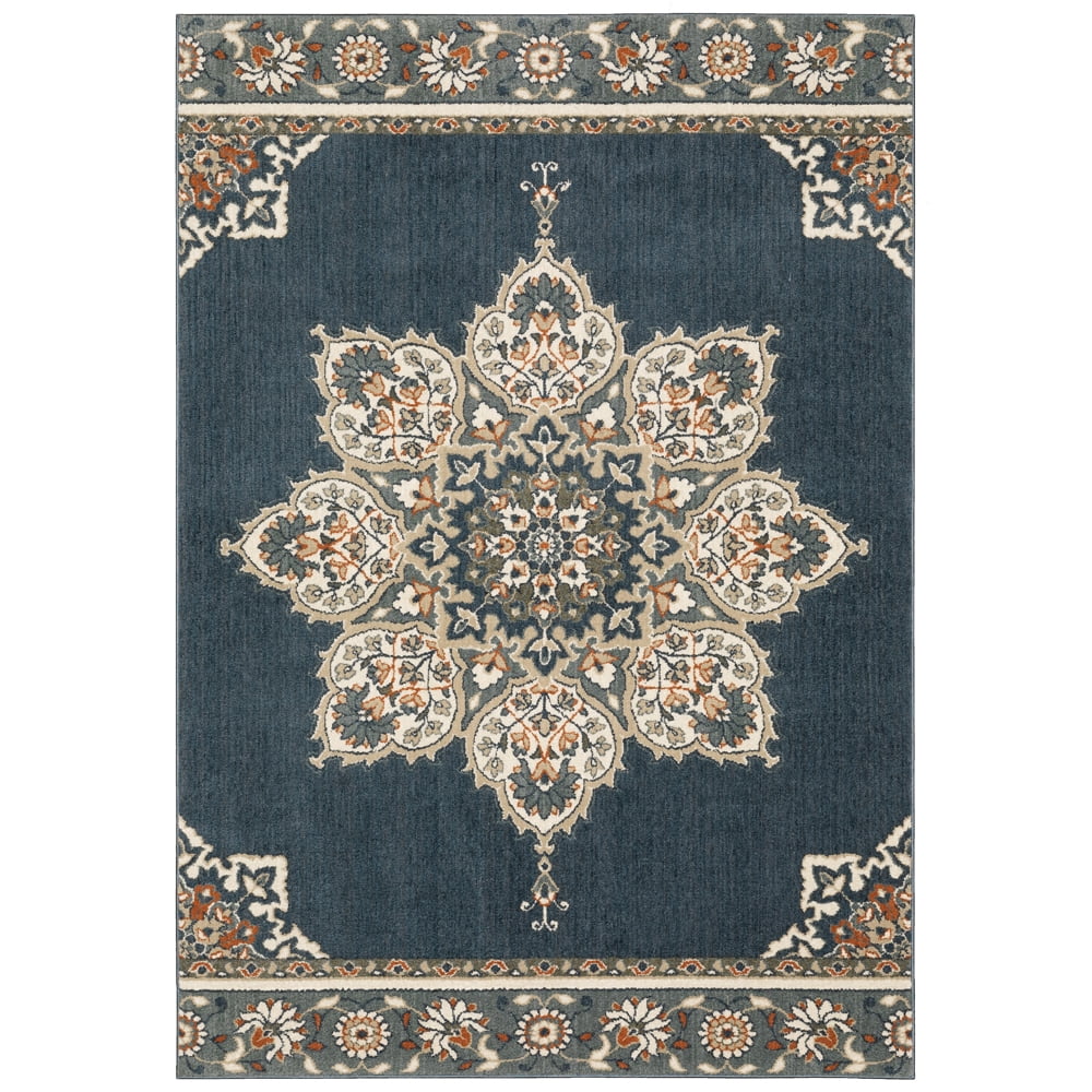 Sphinx Fiona Area Rug 5570X Blue Curls Curves 5' 3" x 7' 3" Rectangle