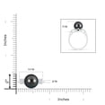 thumbnail image 4 of ANGARA Tahitian Cultured Pearl Ring with Cluster Diamonds in 14K White Gold for Women | June Birthstone, Birthday, Anniversary, Jewelry Gift for Women | Pearl Ring, 4 of 8