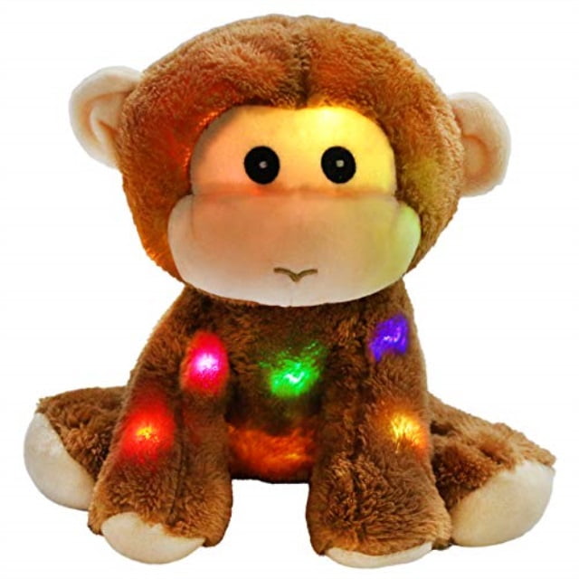 athoinsu light up stuffed monkey soft plush toy with led night lights