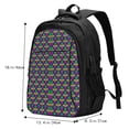 thumbnail image 5 of Balery Mardi Gras Carnival3 Print USB Charging Backpack for Men and Women - Water-Resistant, Anti-Theft Laptop Backpack with USB Port for Travel, Work, School, and College, 5 of 7