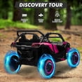 thumbnail image 3 of 24V Kids Ride On UTV 2-Seater 4WD Off Road Electric Vehicle with Remote Control, LED Lights, 4 Shock Absorbers, One-Button Start, and Music Player, for Ages 3 +, 3 of 6
