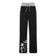 thumbnail image 4 of Gibobby pantalones de hombre Pantalones largos de mujer con bolsillos, pantalones deportivos informales, pantalones con cordón de cintura alta, pantalones de pierna recta, pantalones suaves（Negro， L), 4 of 5