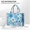 thumbnail image 3 of Large Capacity Tote Bag,Pioneer Flower Floral Print Pattern Handbag Fashion Luxury Tote Bag,15.7"x13"x 5.1" Inches,Laptop Compatible, 3 of 6
