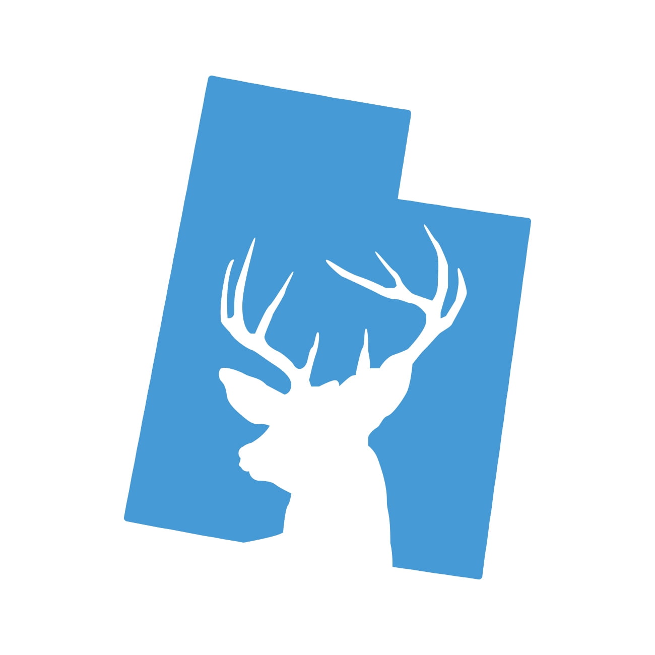Utah Deer State Sticker Decal Die Cut Self Adhesive Vinyl