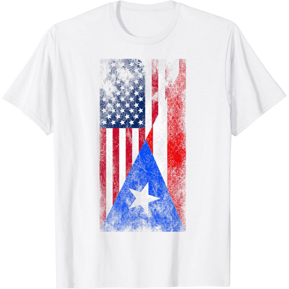 USA Puerto Rico Flags - US of America, Puerto Rican T-Shirt100% cotton