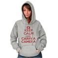 thumbnail image 3 of Keep Calm Carry A Camera Photographer Unisex Plus Fleece Graphic Hoodie Brisco Brands 3X, 3 of 5