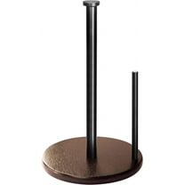 Wood Paper Towel Holder Countertop, , Farmhouse Kitchen Paper Towel Holders Stand with Real Wooden Base, fits Standard and Jumbo Size Paper Towels (Dark Brown)