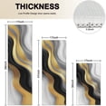 thumbnail image 4 of Black White Gold Wave Marble Kitchen Rugs Sets Of 3,Kitchen Runner Rugs Non Skid Washable,Decorative Kitchen Floor Mats for Kitchen,Sink,Laundry,17"x30"+ 17"x47" + 17"x59", 4 of 6