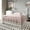 White, variant on Einfach Full Size Metal Platform Bed Frame with Victorian Style Headboard & Footboard, Under-Bed Storage, White